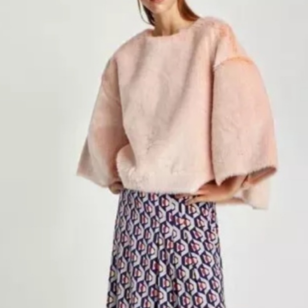 Faux fur top